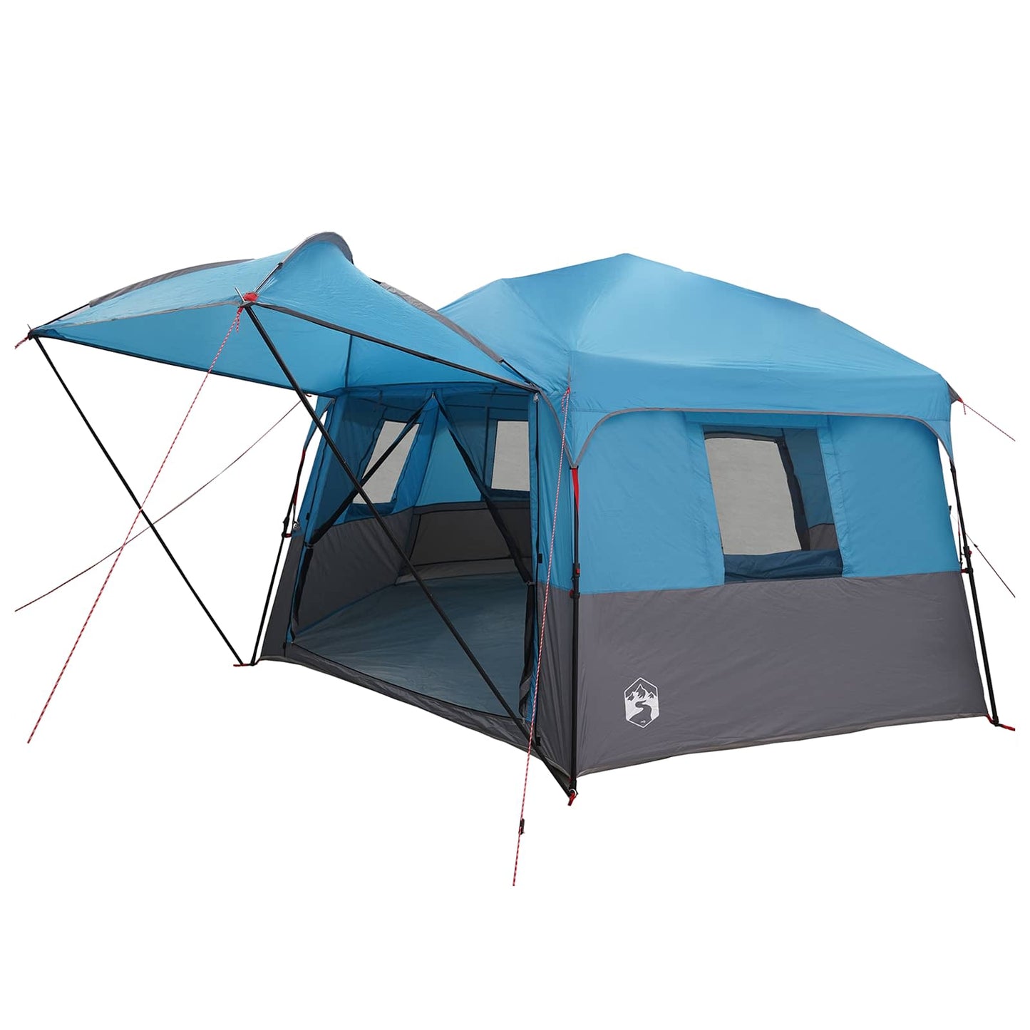 vidaXL Instant Tent with Rainfly 12-Person Quick-Release Blue