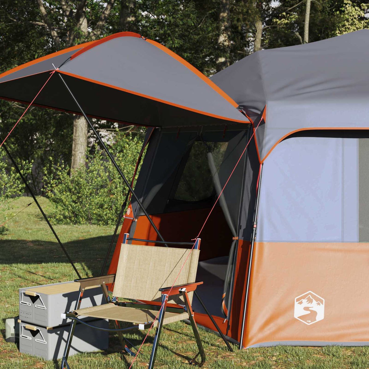 vidaXL Instant Tent with Rainfly 12-Person Quick-Release with Roof