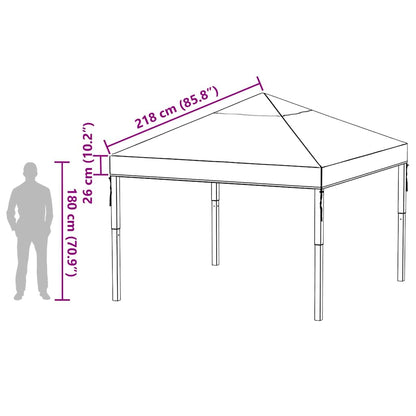 vidaXL Gazebo Cover Replacement Transparent 300 x 300 x 26 cm PVC