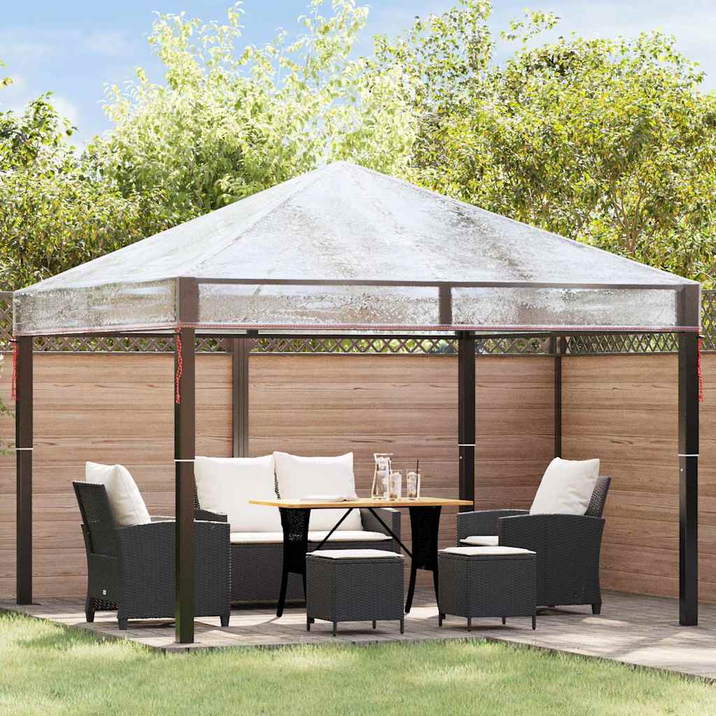 vidaXL Gazebo Cover Replacement 300 x 300 x 26 cm Transparent PVC