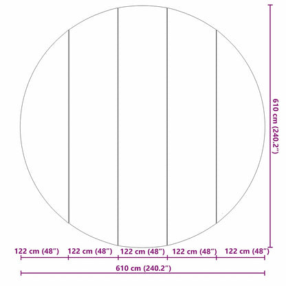 vidaXL Pool Ground Sheet Light grey Ø 610 cm Polyester geotextile