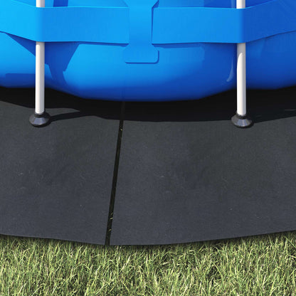 vidaXL Pool Ground Sheet Folding Black Ø 244 cm Non-woven Fabric