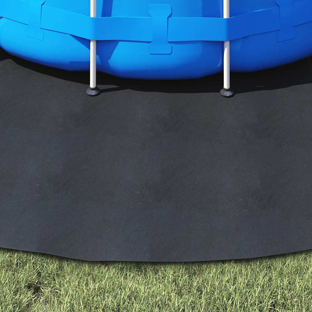 vidaXL Pool Ground Sheet Folding Black Ø 306 cm Polyester geotextile