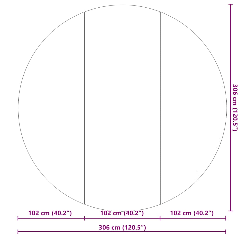 vidaXL Pool Ground Sheet Folding Black Ø 306 cm Polyester geotextile