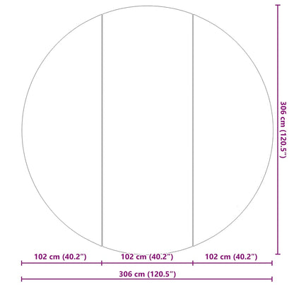 vidaXL Pool Ground Sheet Folding Black Ø 306 cm Polyester geotextile