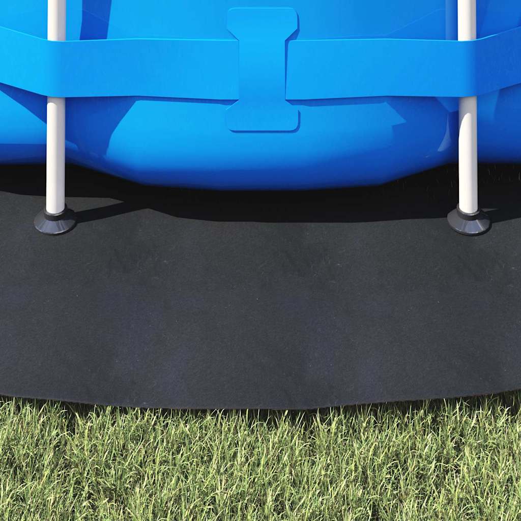 vidaXL Pool Ground Sheet Folding Black Ø 366 cm Polyester geotextile