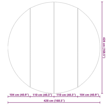 vidaXL Pool Ground Sheet Folding Black Ø 428 cm Polyester geotextile
