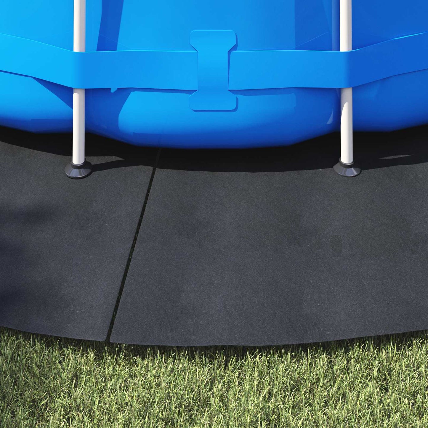 vidaXL Pool Ground Sheet Folding Black Ø 458 cm Non-woven Fabric