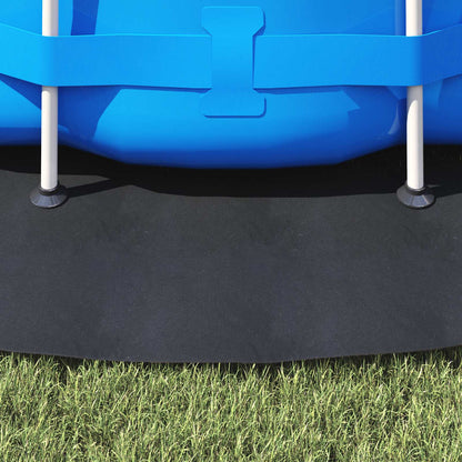 vidaXL Pool Ground Sheet Ø 366 cm (2 mm) Round Non-woven Fabric Black