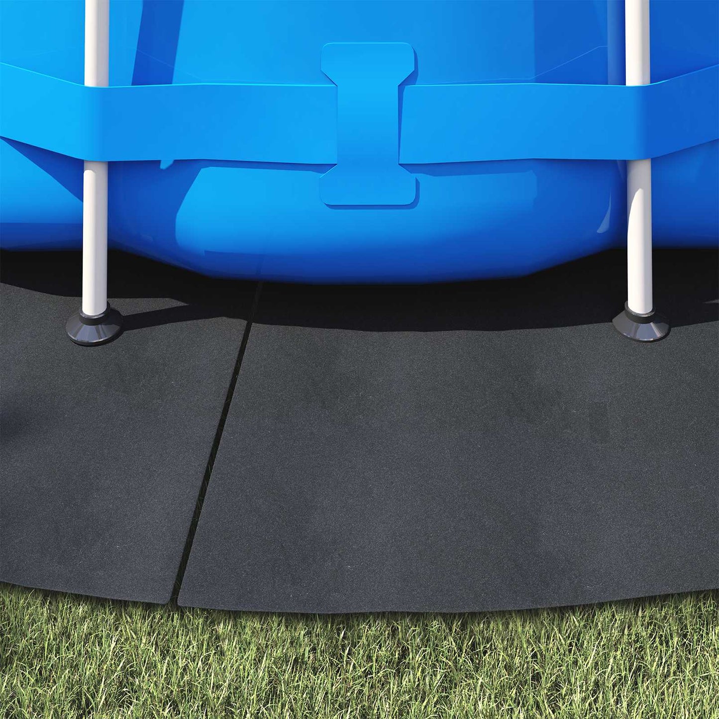 vidaXL Pool Ground Sheet Ø 428 cm (2 mm) Round Non-woven Fabric Black