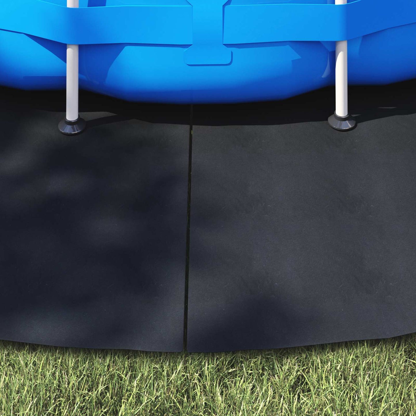 vidaXL Pool Ground Sheet Ø 500 cm (2 mm) Round Non-woven Fabric Black