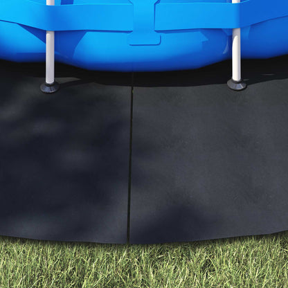vidaXL Pool Ground Sheet Ø 500 cm (2 mm) Round Non-woven Fabric Black