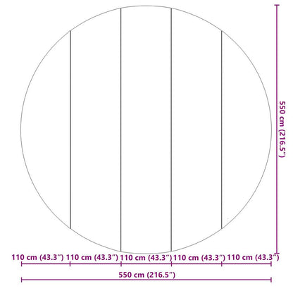 vidaXL Pool Ground Sheet Folding Black Ø 550 cm Polyester geotextile