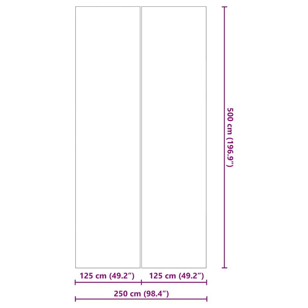 vidaXL Pool Ground Sheet Other Black 500 x 250 cm Polyester geotextile