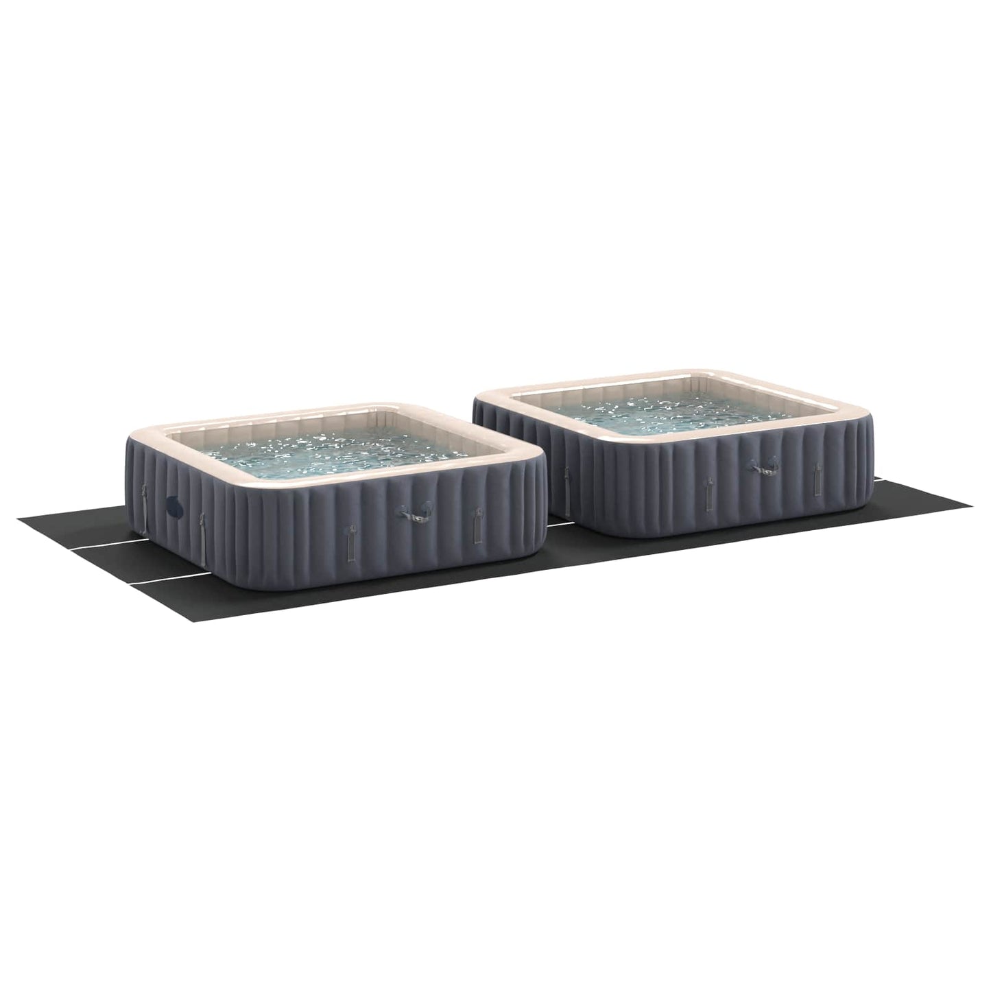 vidaXL Pool Ground Sheet Black 640 x 321 x 0.1 cm Non-woven Fabric