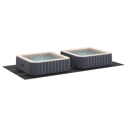 vidaXL Pool Ground Sheet Black 640 x 321 x 0.1 cm Non-woven Fabric