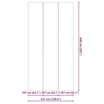 vidaXL Pool Ground Sheet Other Black 640 x 321 cm Polyester geotextile