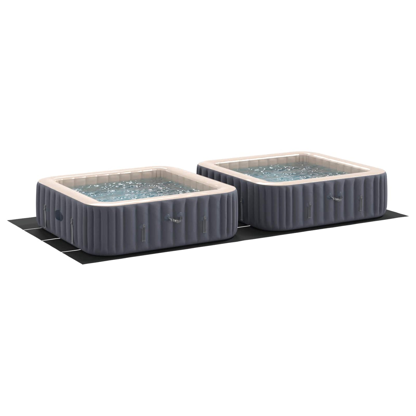 vidaXL Pool Ground Sheet Black 820 x 420 x 0.1 cm Non-woven Fabric