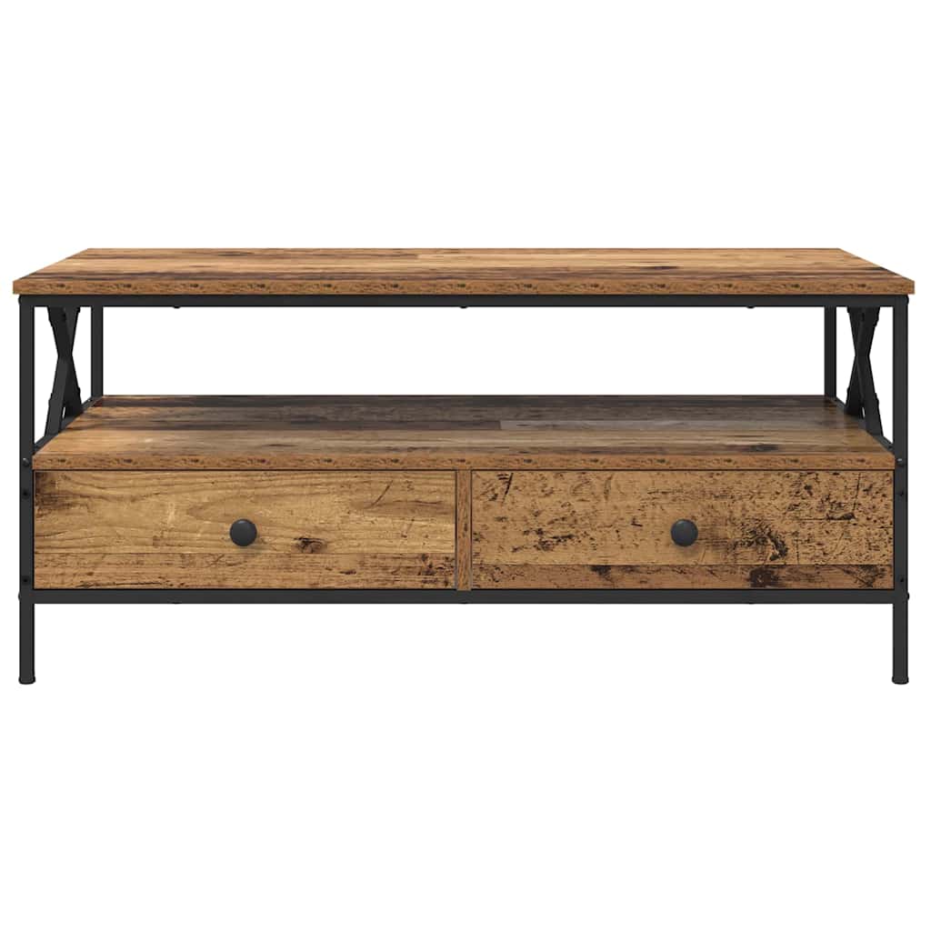vidaXL Coffee Table Old wood 100 x 51 x 45 cm Engineered wood