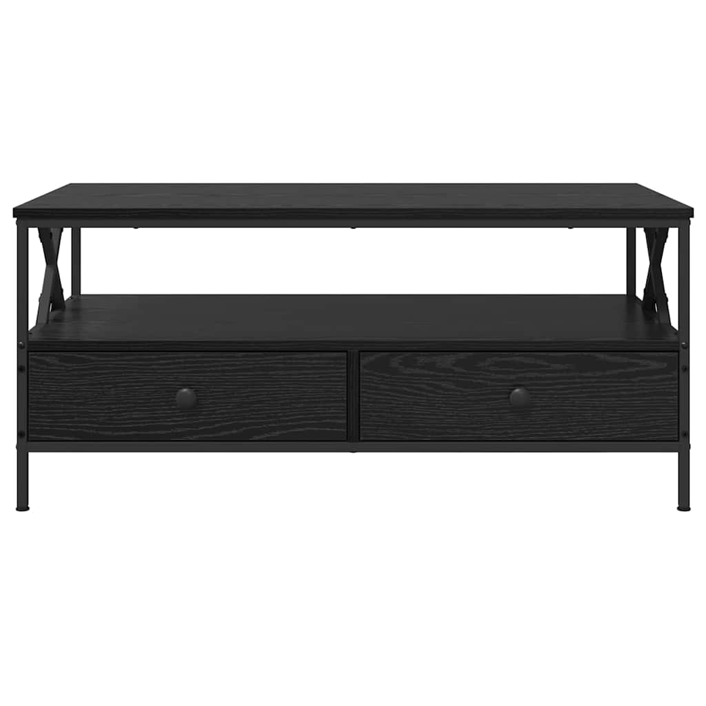 vidaXL Coffee Table Black oak 100 x 51 x 45 cm Engineered wood
