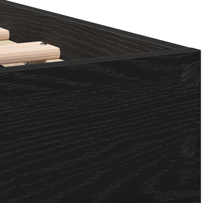 vidaXL Bed Frame Black Oak 203 x 95 x 70 cm Engineered Wood