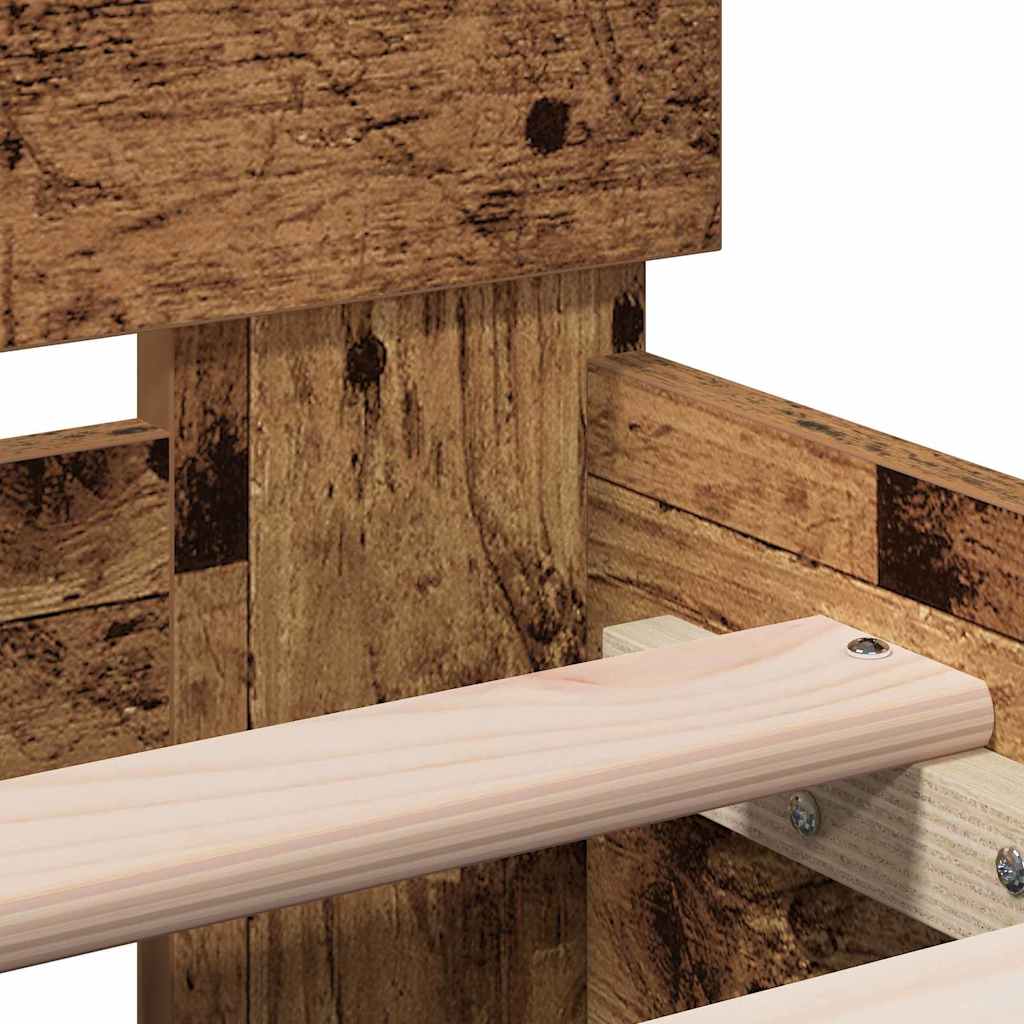 vidaXL Bed Frame Old Wood 193 x 95 x 88 cm Engineered Wood