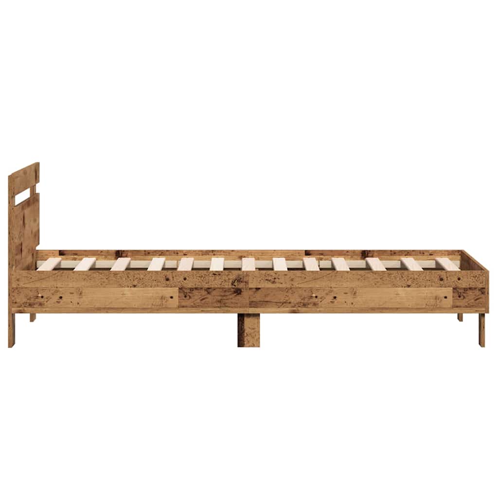 vidaXL Bed Frame Old Wood 193 x 95 x 88 cm Engineered Wood