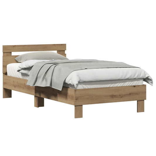 vidaXL Bed Frame Artisan Oak 193 x 95 x 88 cm Engineered Wood