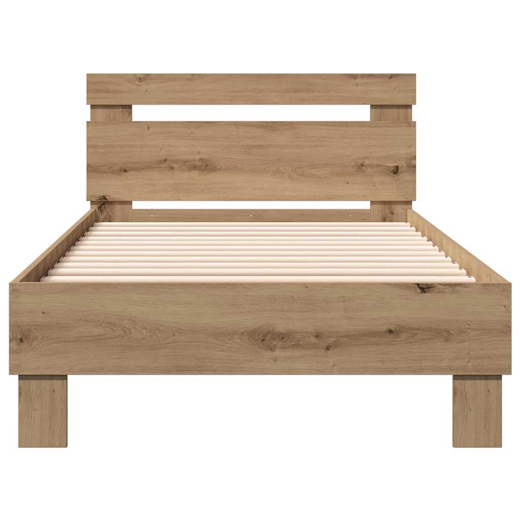vidaXL Bed Frame Artisan Oak 193 x 95 x 88 cm Engineered Wood