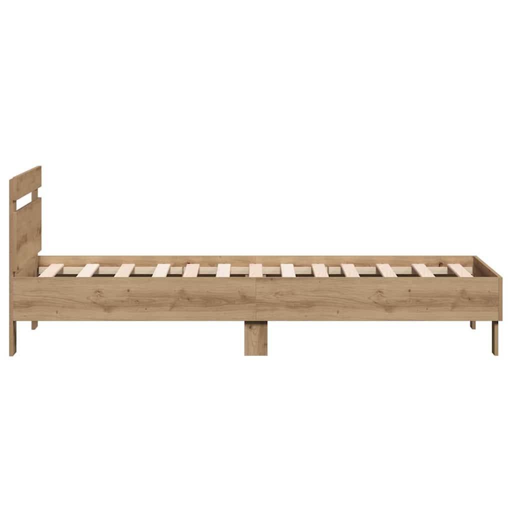 vidaXL Bed Frame Artisan Oak 193 x 95 x 88 cm Engineered Wood