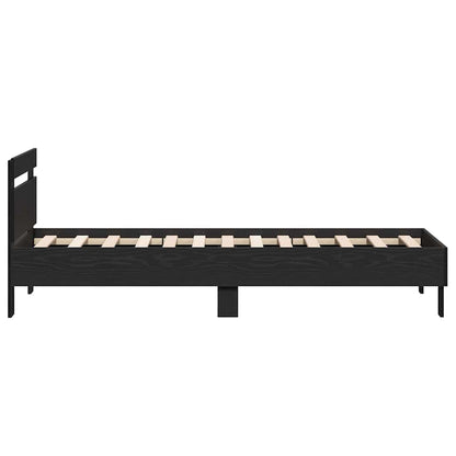 vidaXL Bed Frame Black Oak 193 x 95 x 88 cm Engineered Wood
