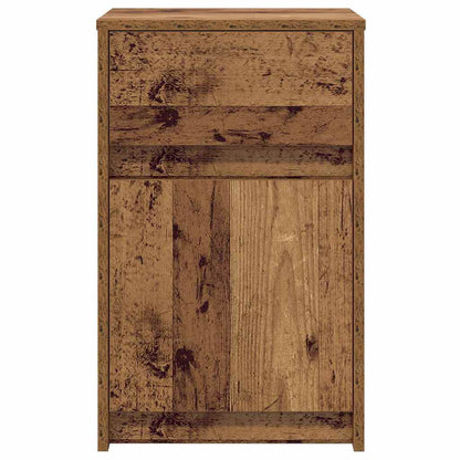 vidaXL LED Bedside Cabinet 2 pcs Old wood 38 x 34 x 61 cm