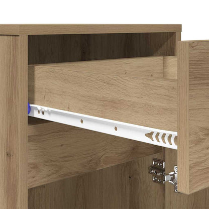 vidaXL LED Bedside Cabinet Artisan oak 38 x 34 x 61 cm Engineered wood