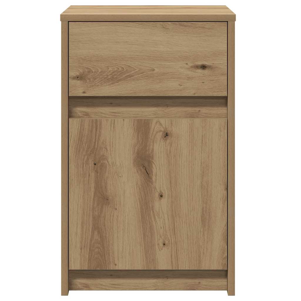 vidaXL LED Bedside Cabinet Artisan oak 38 x 34 x 61 cm Engineered wood