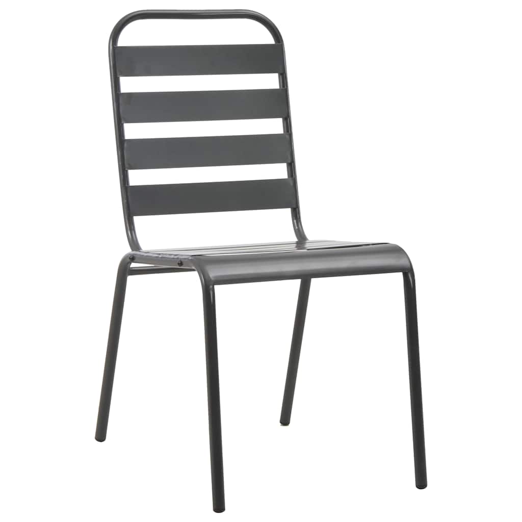 vidaXL Garden Dining Set 9 pcs Anthracite Powder-coated Steel