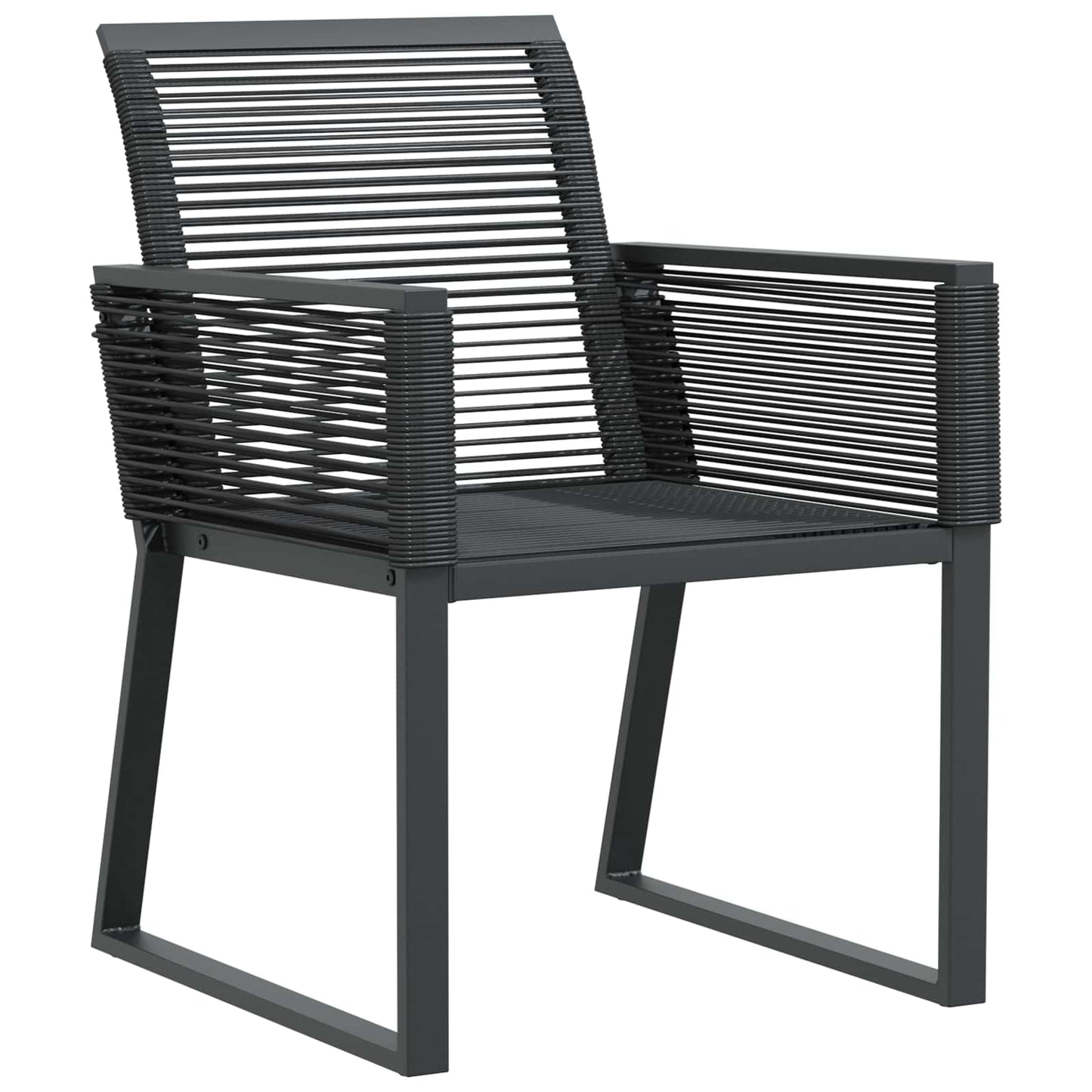 vidaXL Garden Dining Set 9 pcs Black Poly Rattan