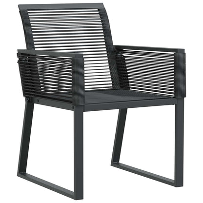 vidaXL Garden Dining Set 9 pcs Black Poly Rattan