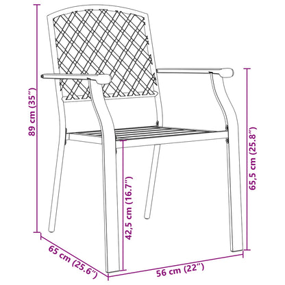 vidaXL Garden Dining Set 9 pcs Anthracite Steel