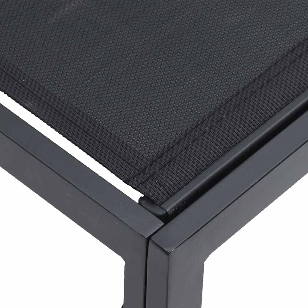 vidaXL Garden Sofa Set with Cushion 13 pcs Black Aluminium