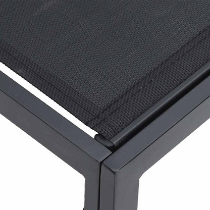 vidaXL Garden Sofa Set with Cushion 8 pcs Black Aluminium
