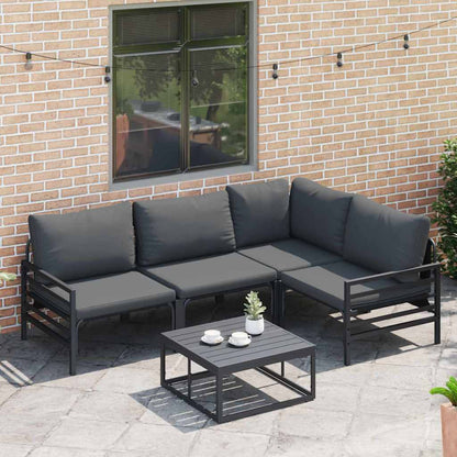 vidaXL Garden Sofa Set 4 pcs Anthracite Steel