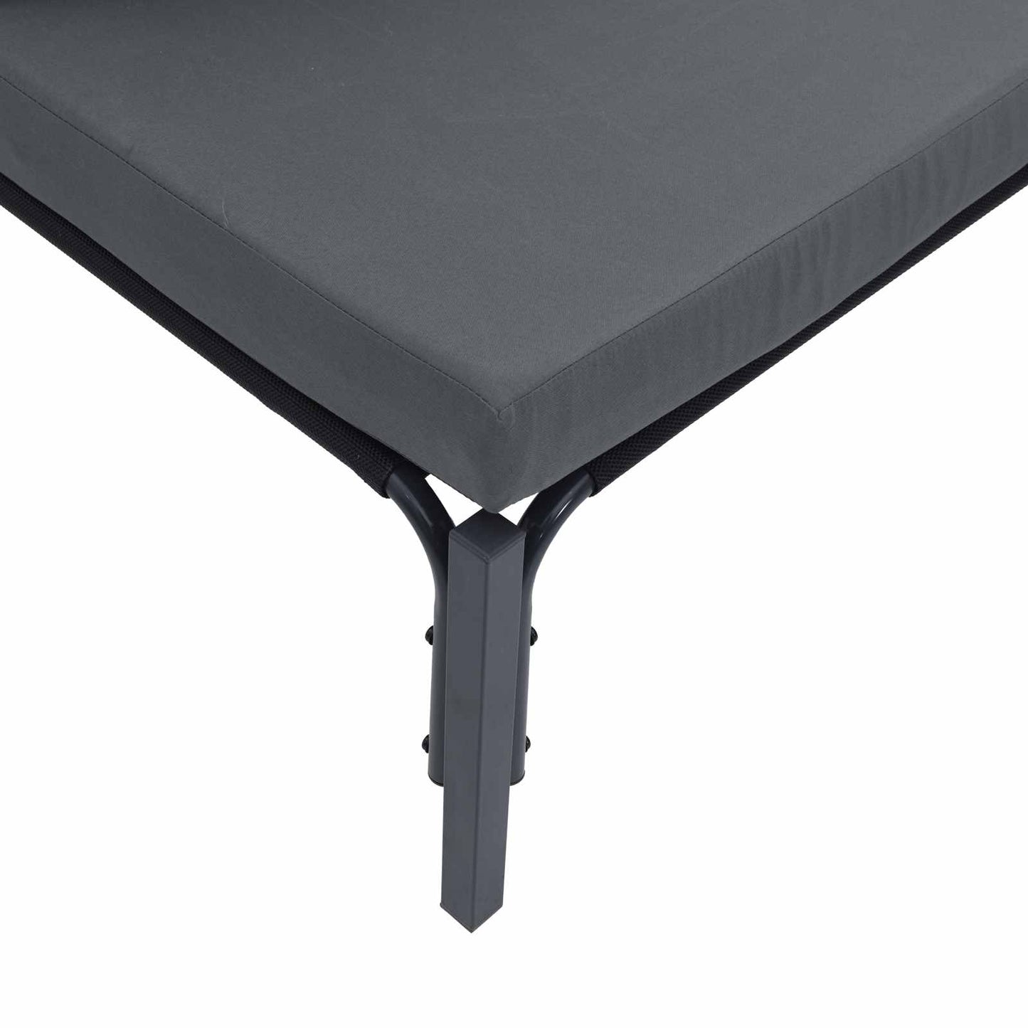 vidaXL Garden Sofa Set with Cushion 7 pcs Black Steel