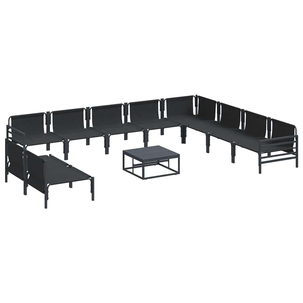 vidaXL Garden Sofa Set 11 pcs Anthracite Steel