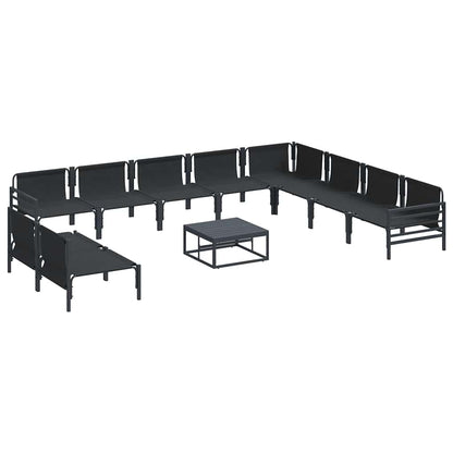 vidaXL Garden Sofa Set 11 pcs Anthracite Steel