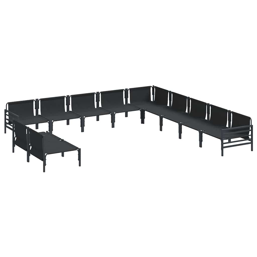 vidaXL Garden Sofa Set 11 pcs Anthracite Steel