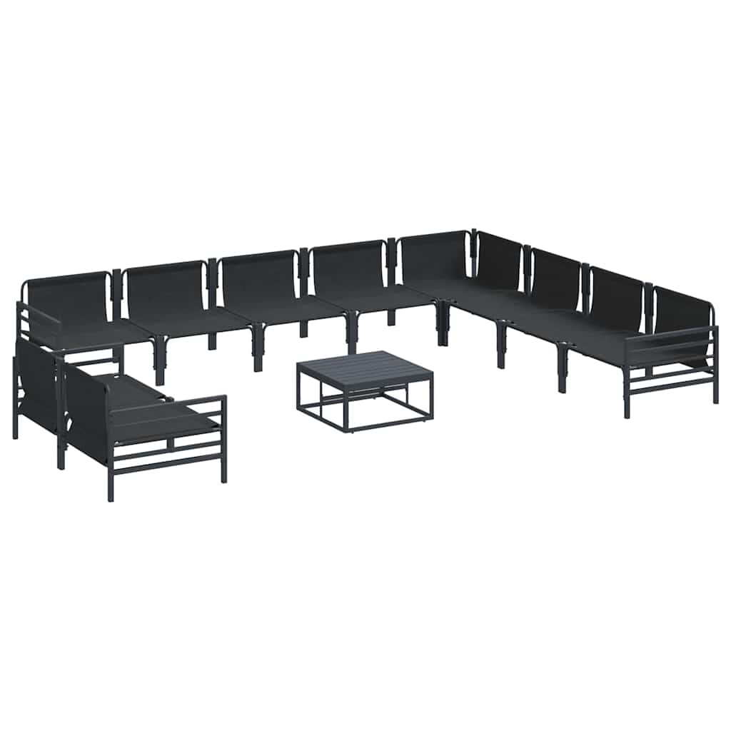 vidaXL Garden Sofa Set 11 pcs Anthracite Steel