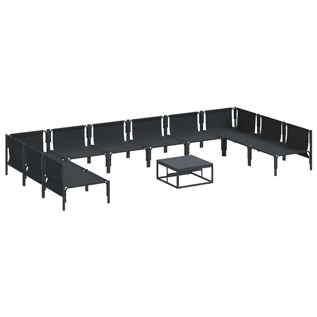 vidaXL Garden Sofa Set 11 pcs Anthracite Steel