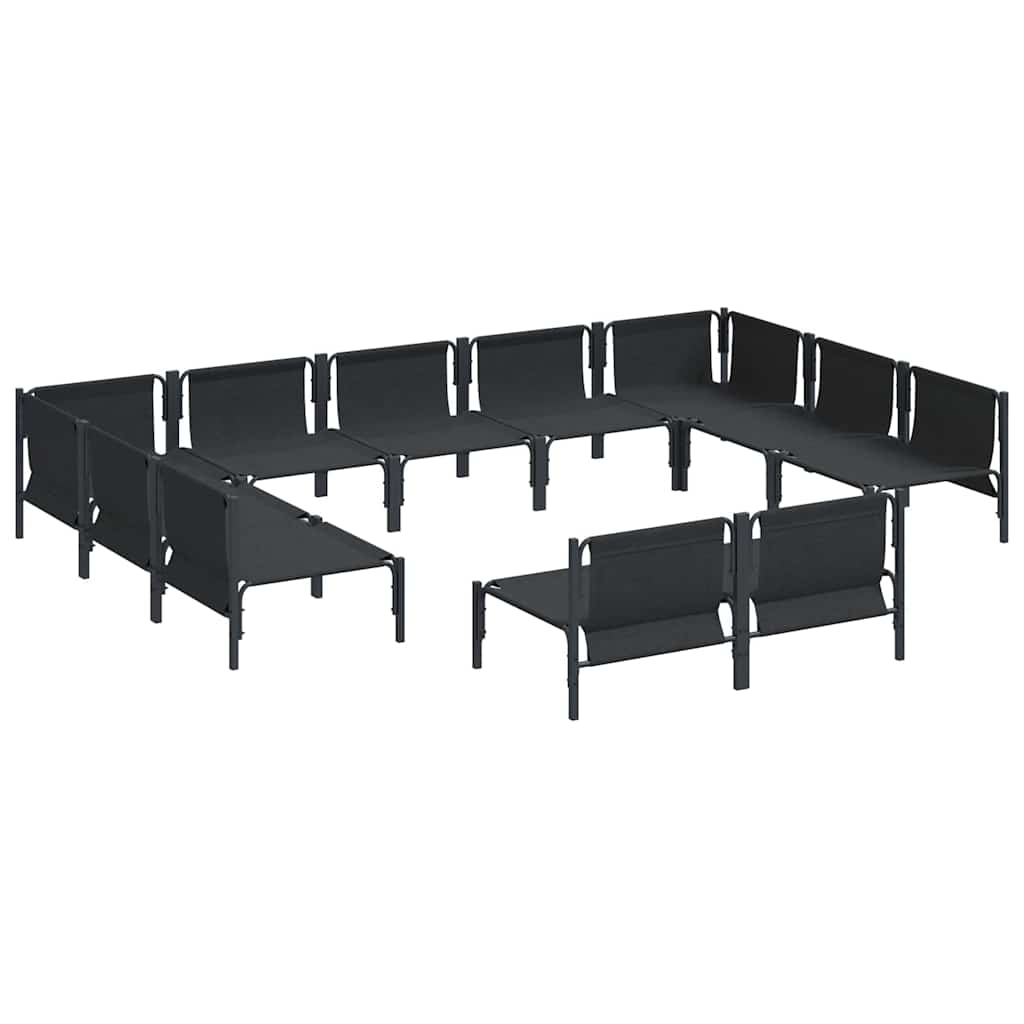 vidaXL Garden Sofa Set 11 pcs Anthracite Steel