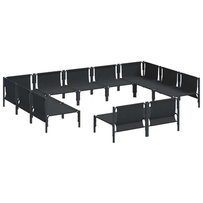 vidaXL Garden Sofa Set 11 pcs Anthracite Steel