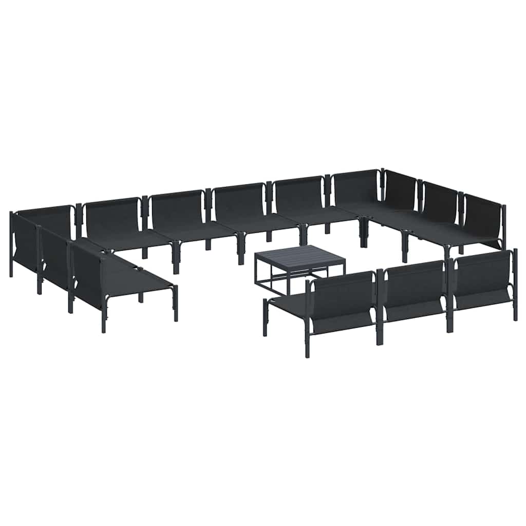 vidaXL Garden Sofa Set 14 pcs Anthracite Steel